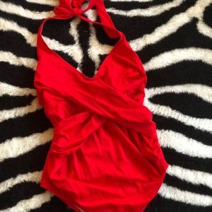 ASOS Red Maternity one piece Swimsuit, size 8/M